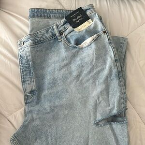abercrombie distressed dad jeans